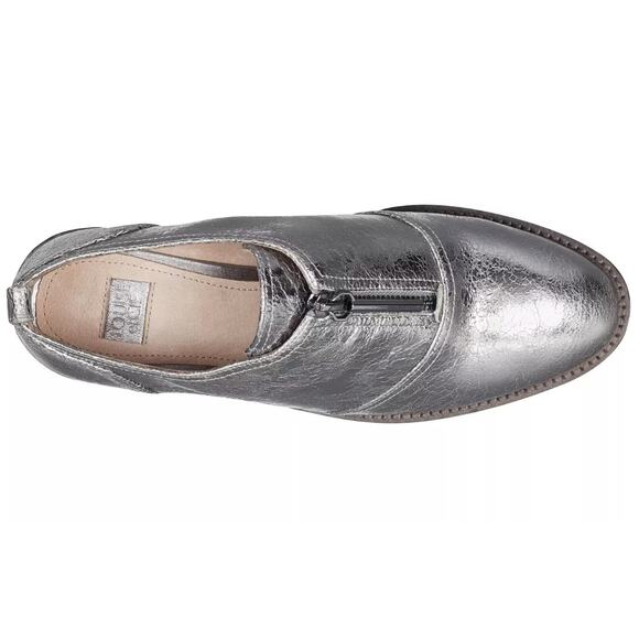 Louise et Cie Fadi Shoes WMNS US 6 Silver Metallic Leather Statement Zip Oxford - Picture 2 of 9